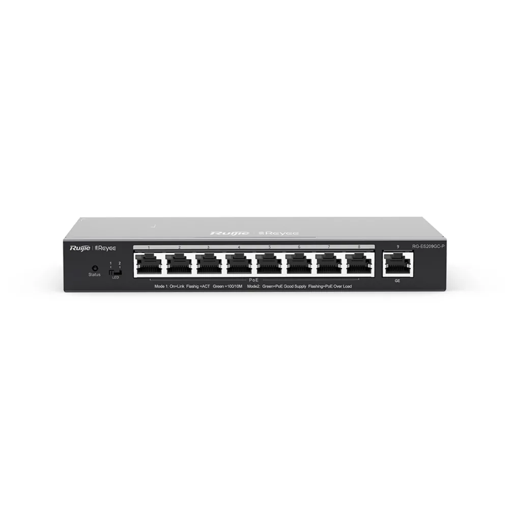 Switch PoE Reyee RG-ES209GC-P 9 Ports Gigabit Smart 120W