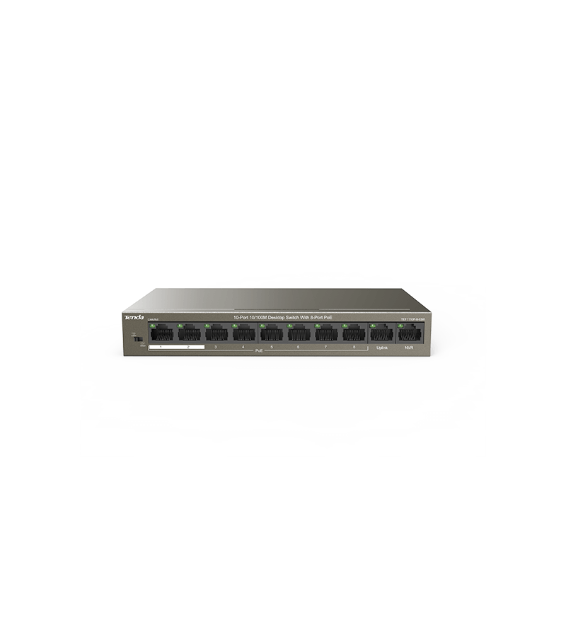 Switch Tenda TEF1110P-8-63W 10 Ports 10/100 – Switch PoE 8 Ports Compact