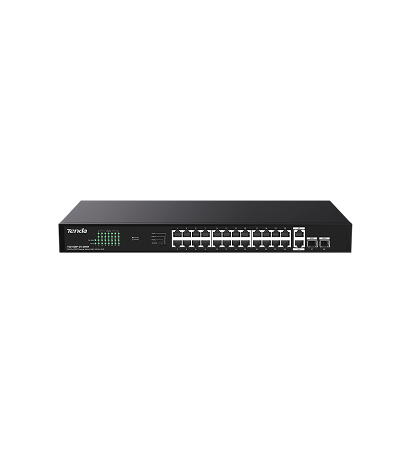Switch Tenda TEG1128P24 250W – switch PoE  24 ports
