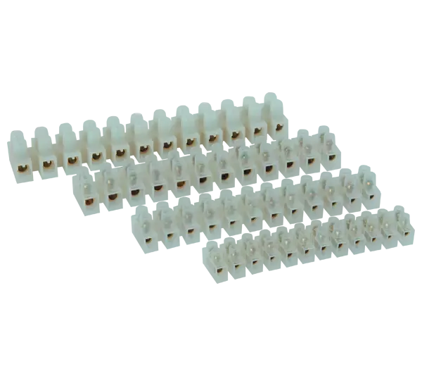 31006-TBH 6A Barette Domino à Vis Barre 12Poles - 6A / 250V / (Pack 10Pcs)