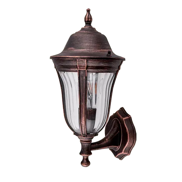 96201WU/BRB - MARK 201 LANTERN UPWARD 1XE27 BLACK RED BRASS