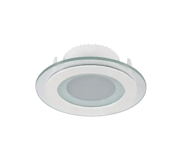 99LED639 LED PANEL ROUND + GLASS 6W 3000K Diam 100MM