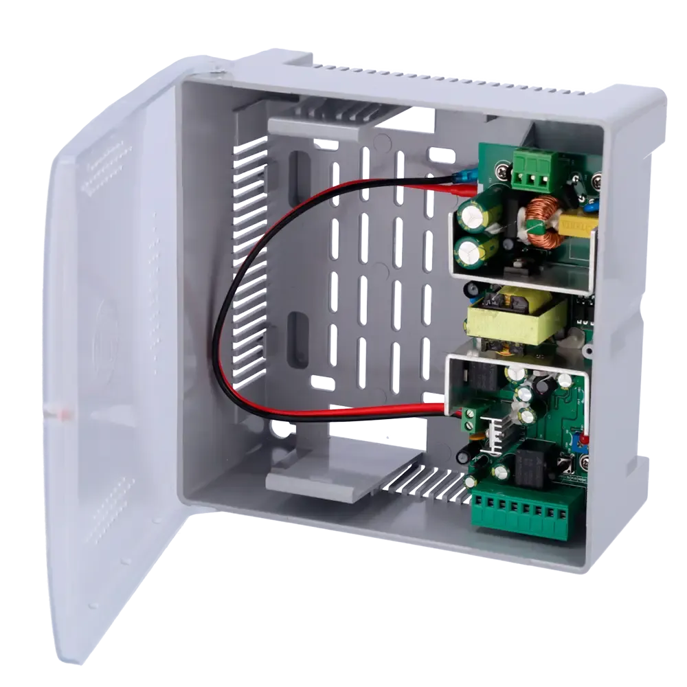 AC-12DC5A-BAT7AH Alimentateur pour Contrôle d'accès 12V-5A & Relai temporisé Pour Serrures NF/NO - Batterie (12V7AH) en option