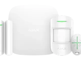 Ajax StarterKit-W - 1x Ajax-Hub -1x détecteur MotionProtect-1x DoorProtect -1x porte-clés SpaceControl.