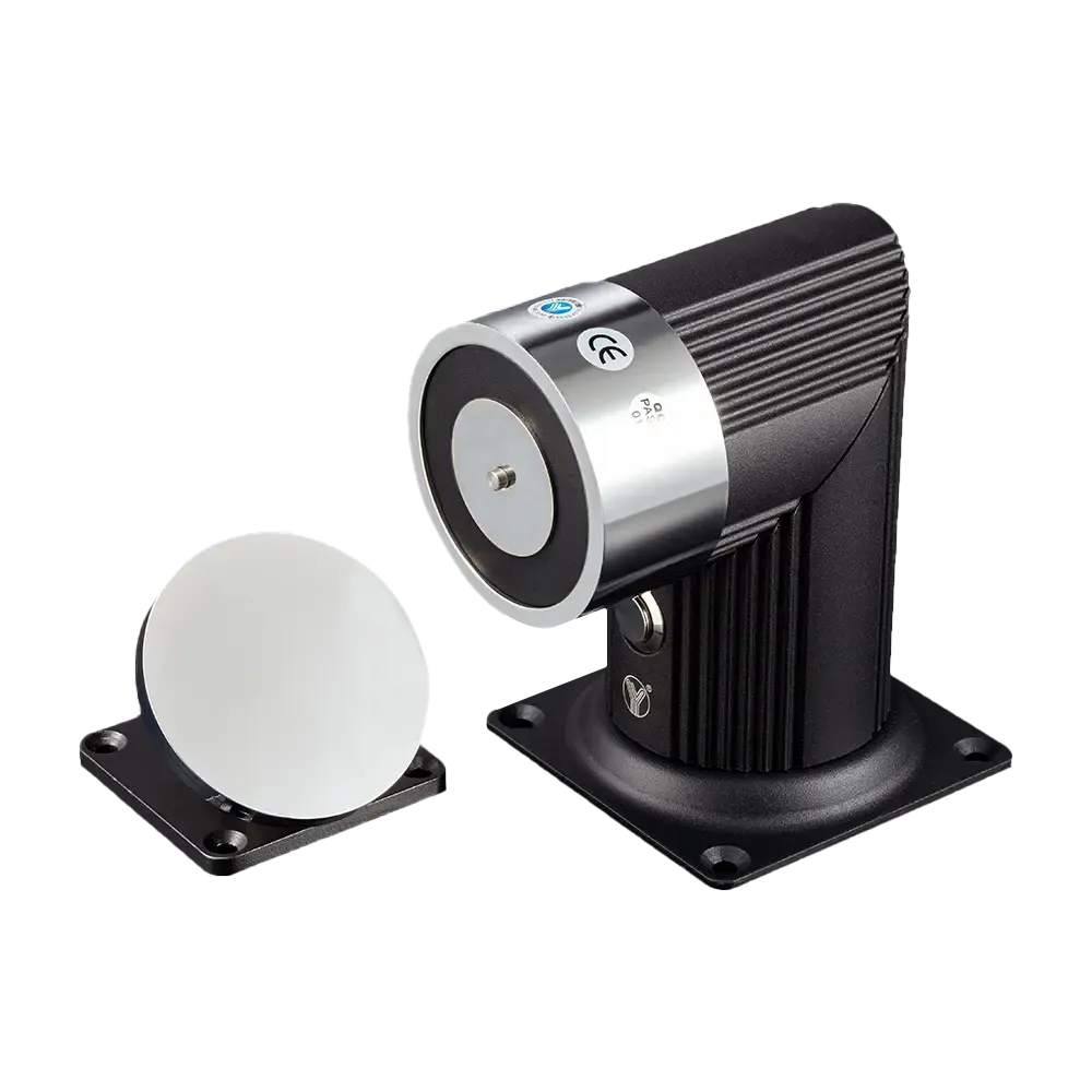 Arrêt de porte de secours - Force de maintien jusqu'à 180Kg - Spécial pour une installation au sol - Bouton de fermeture manuelle - Convient pour portes simples et doubles - DC12/24V