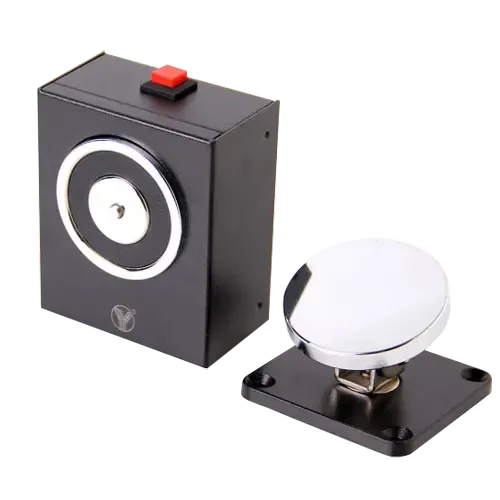 Arrêt de porte de secours - Force de maintien jusqu'à 50Kg - Bouton de fermeture manuelle - Convient pour portes simples et doubles - DC24V