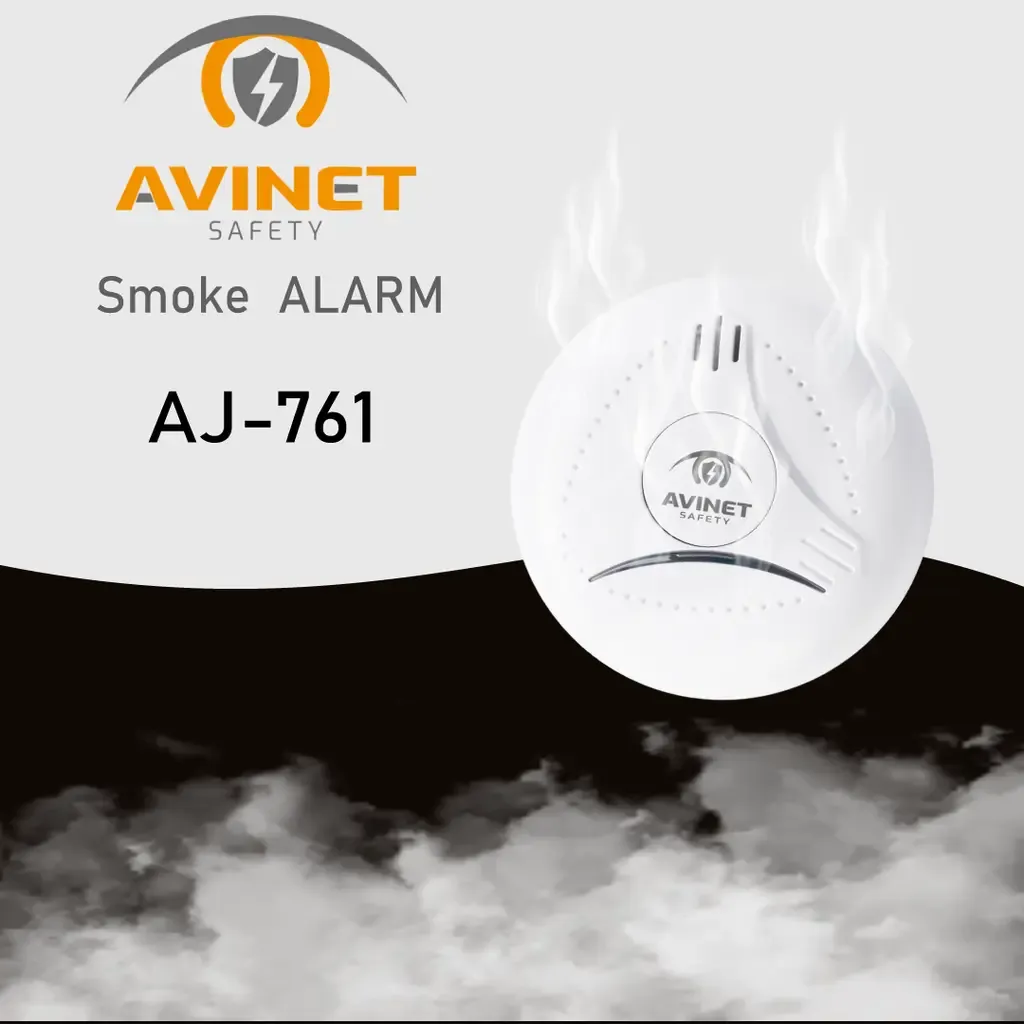 AVINET AJ-761-I Détecteur de fumée Interconnecté - 10 Ans lithium batterie