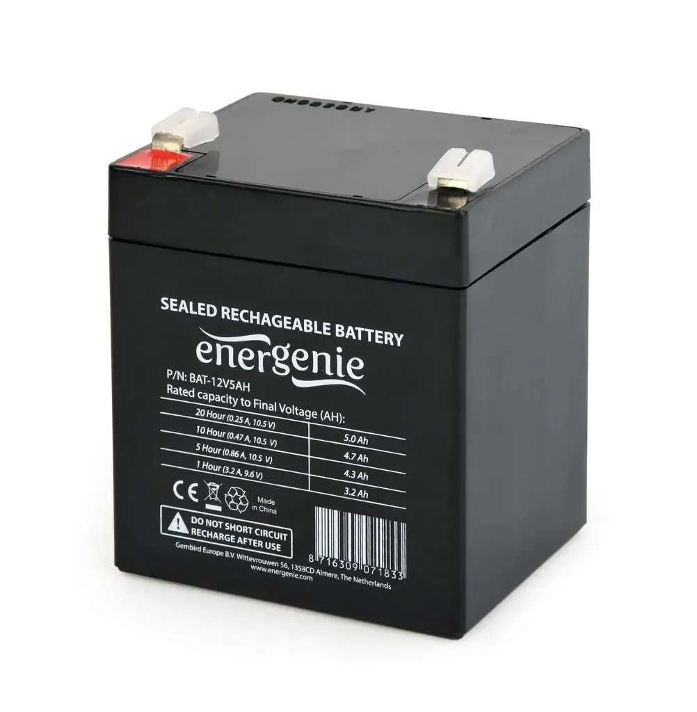 BAT-12V5AH – 12 Batterie AGM 12 V - 5.0 Ah - 90 x 70 x 101 mm (lxwxh)