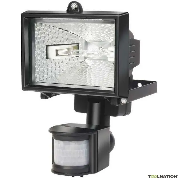 BRENNENSTUHL 1172650 Projecteur halogène H 150 IP44 avec détecteur de mouvement infrarouge 120W 2216lm noir