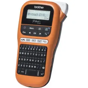 BROTHER PT-E110VP Etiqueteuse portable Thermique directe - 20 mm/s Mono - 180 dpi - Max 12 mm Écran LCD - avec mallette de transport et adaptateur secteur