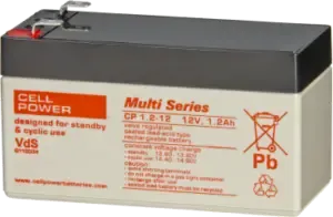 Cellpower CP 1.2 – 12 Batterie AGM 12 V - 1.2 Ah - 97 x 43 x 58 mm (lxwxh)