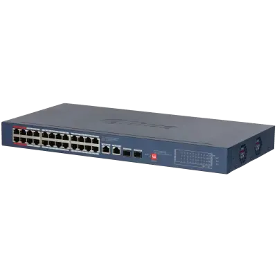 Dahua CS4228-24GT-375 Switch Cloud Managed 24 x Gigabit (PoE+) + 2 x Gigabit Uplink - 2x Gigabit SFP rack-mountable PoE+ (375 W)