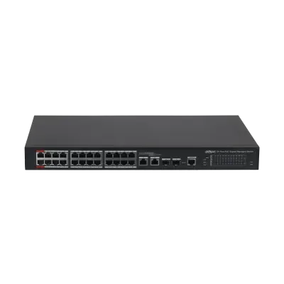 DAHUA DH-PFS4226-24GT-360 24-Port PoE Gigabit Managed Switch 24*10/100/1000 Base-T (PoE power supply) 2*100/1000 Base-X