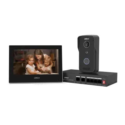 Dahua KTP03 Kit de portier vidéo - IP PoE - écran TFT LCD de 7' (Version Kit)