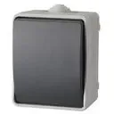 ELIX 38262 Interrupteur unipolaire - Schéma 1 - 10A - 250V -Etanche IP54 - Gris - Apparent