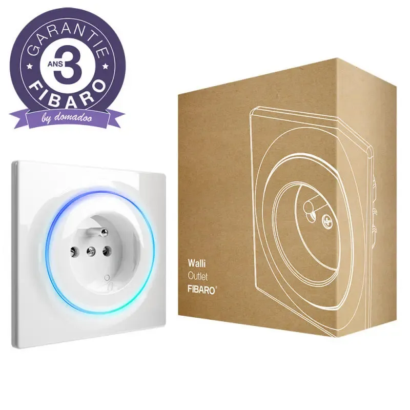 FIBARO FGWOE-011 Prise murale intelligente Walli Z-Wave type E Blanc