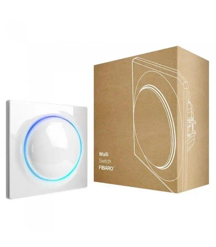 Fibaro Walli Double Switch FGWDSEU-221 - Z-Wave+ double relay ON/OFF light switch with consumption meter