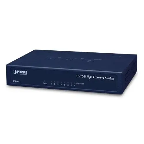 FSD-803 / SW-804 8 Ports 10/100 Switch PLANET DESKTOP