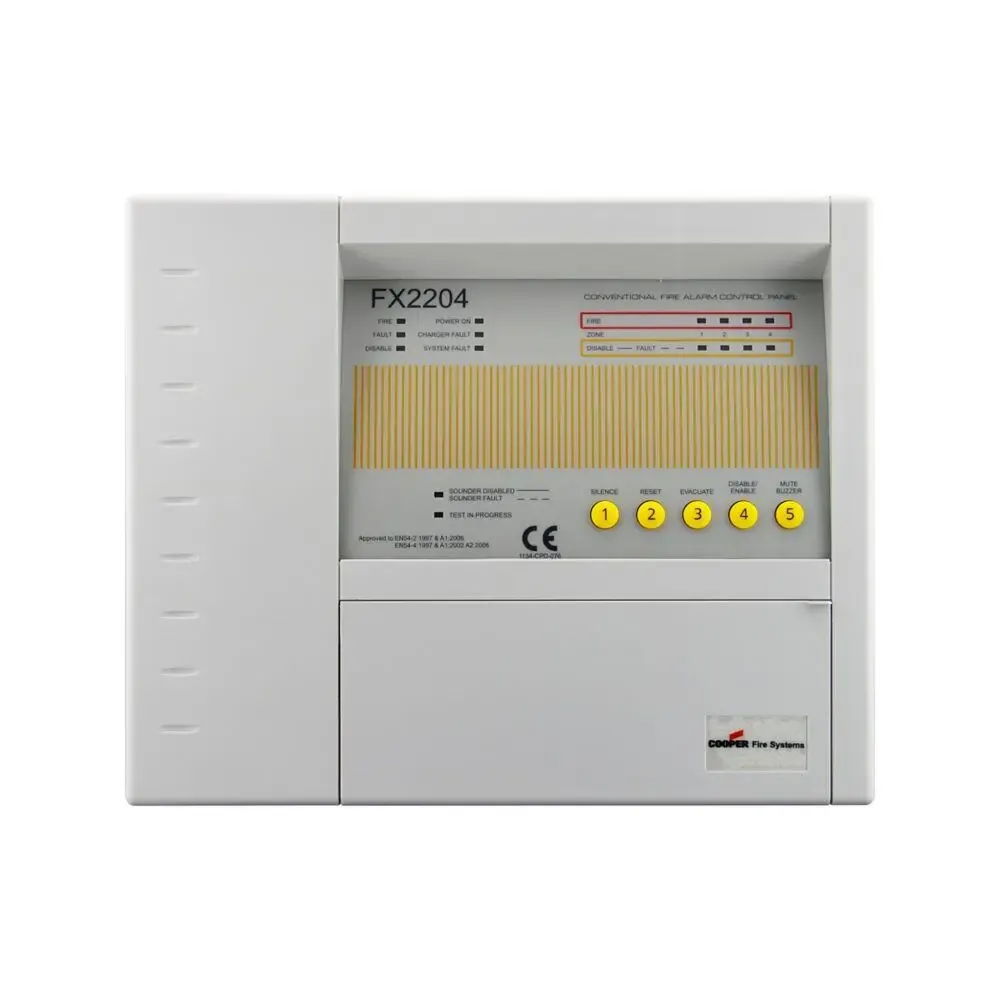 FX2204 Centrale 4 zones Cooper Conventionnel Max 32 Detecteur/Zone 1km/Zone