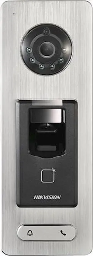 Hikvision DS-K1F600U-D6E-F Lecteur d'inscription de cartes, d'empreintes digitales et de visage Cartes EM 125 kHz et MF 13.56 MHz Caméra 2 Mpx TCP/IP, WiFi et USB Plug & Play Logiciel iVMS-4200