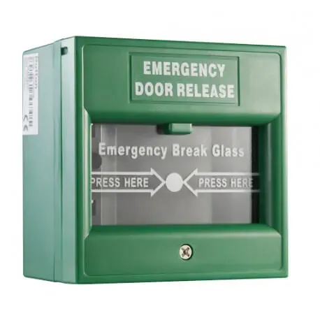 Hikvision DS-K7PEB Exit & Emergency Button Emergency break glass Green