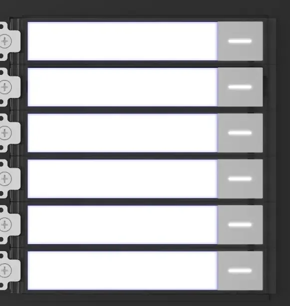 Hikvision DS-KD-KK Nametag module · 6 call buttons Black
