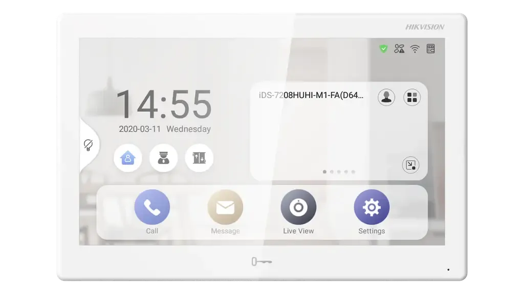 Hikvision DS-KH9510-WTE1 Android Video Intercom Tablet - 10-inch LCD Touch Screen Standard PoE
