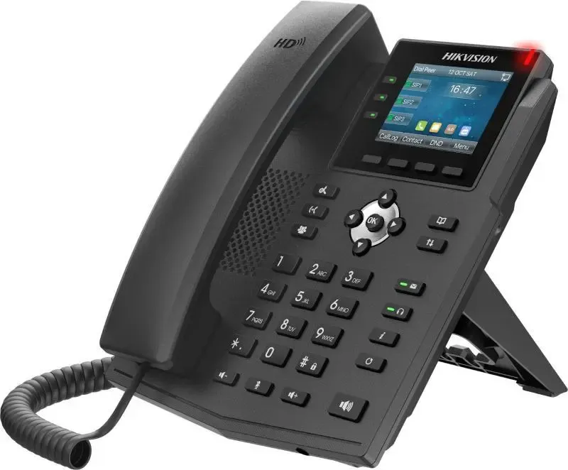 Hikvision DS-KP8000-WHE1 Téléphone IP- 6 comptes SIP - PoE 2.4GHz Wi-Fi - TFT couleur 2.8'
