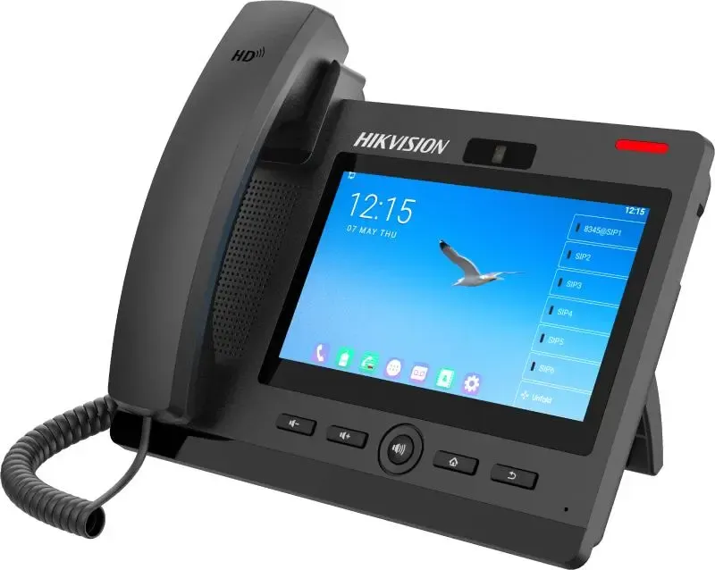 Hikvision DS-KP9301-HE1Téléphone Google-Android SIP avec grand écran 7' Tactile - Camera Intergé 2MP-HD , 20 comptes SIP, WiFi - POE-Dual Gigabit