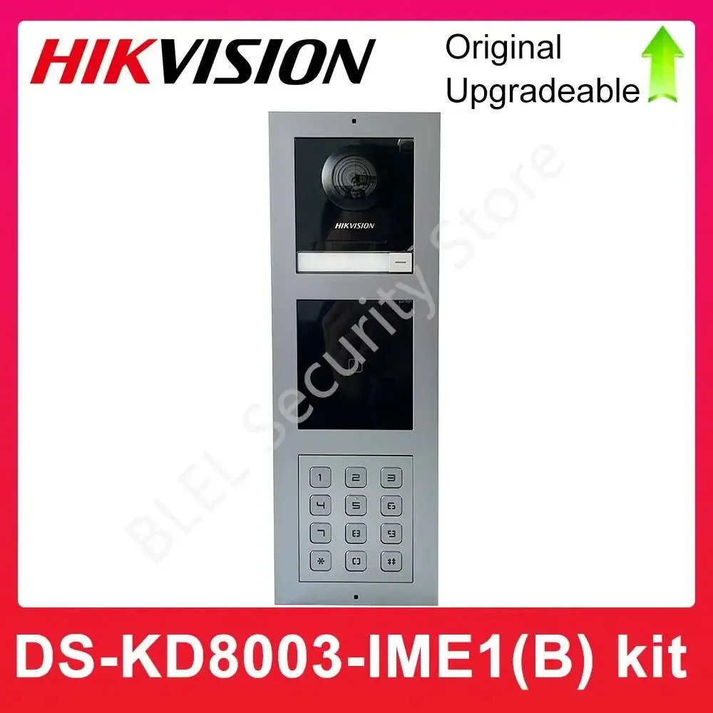 Hikvision Ensemble modulaire DS-KD8003-IME1(B) + DS-KD-DIS 3.5-inch LCD Information Module + Station de porte DS-KD-KP + supports d'interphone vidéo DS-KD-ACW3