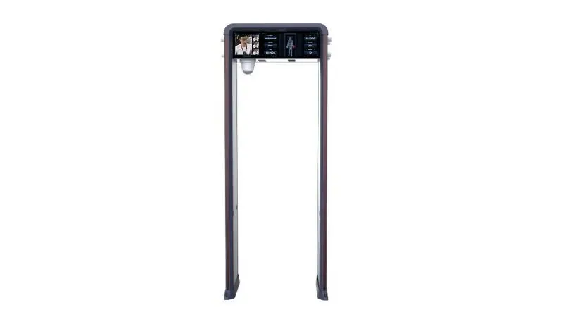 Hikvision ISD-SMG533LC-I portique de detection de metaux 33 detection zones - Affichage : 7' LCD (avant) et 29' LCD (arrière). -Interface Reseau - 2x-Sorties canaux alarm - IPC Camera 2MP