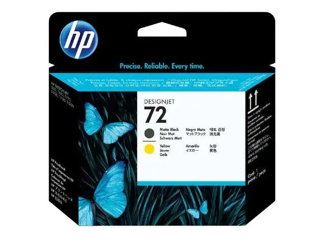 HP 72 Matte Black and Yellow Printhead C9384A