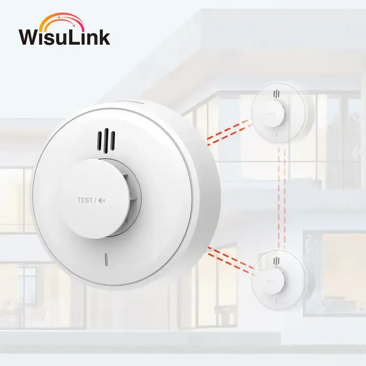 HY-HT10A-R8 Alarme de chaleur autonome à batterie scellée, 10 ans Wisulink interconnectée sans fil