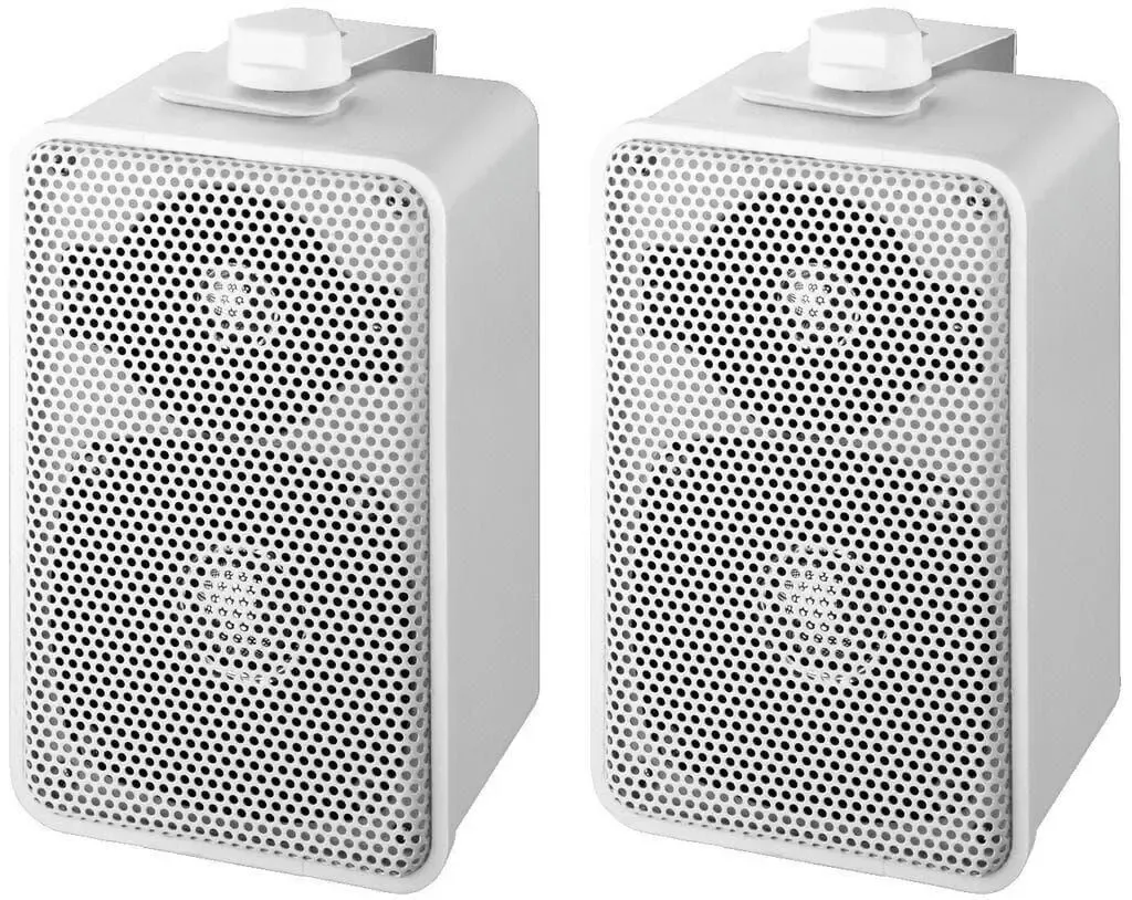 MONACOR EUL-42/WS Paire d'enceintes universelles 2 voies, 4 Ω 20 WRMS