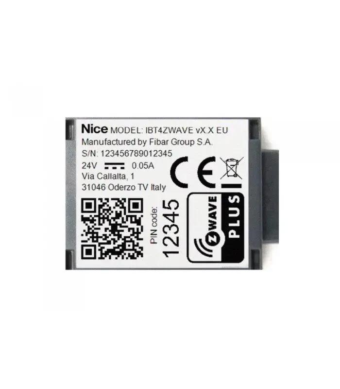 NICE FG-IBT4ZWAVE - BiDi ZWave interface for Nice Gate&Door automation systems