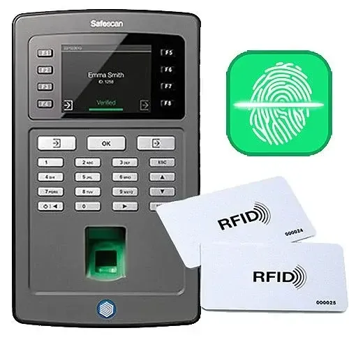 Safescan TA-8030 Pointeuse Par badge ou empreinte digitale Jusqu'á 3.000 utilisateurs & 100.000 temps de pointage