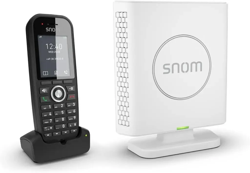 Snom M425-1 Solution sans fil : base DECT M400 + 1x Combiné M25 extensiblé jusqu'à 20 combinés