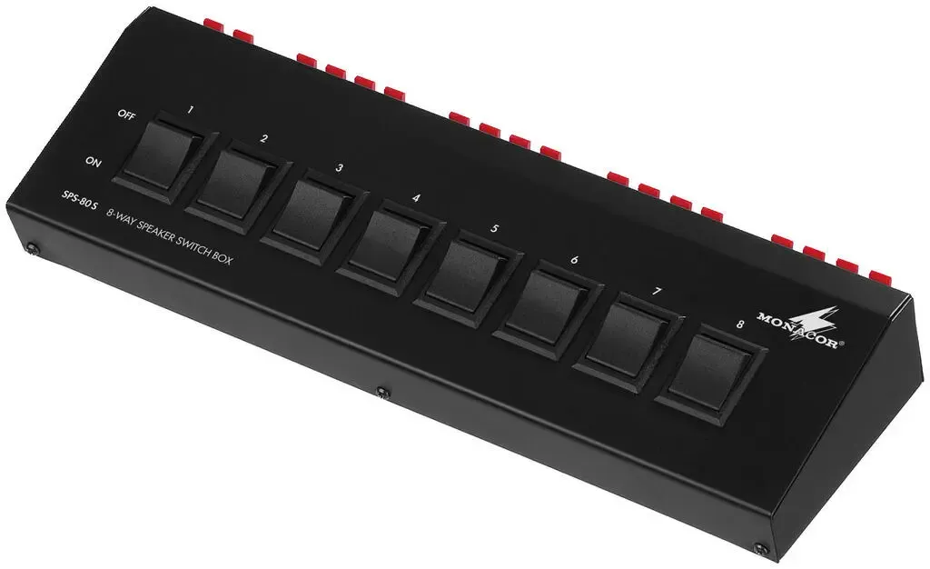 SPS-80S-PUPITRE COMMUTATION HP Pour relier jusqu'e 8 paires d'enceintes (4-8 ?) e une sortie d'amplificateur stereo
