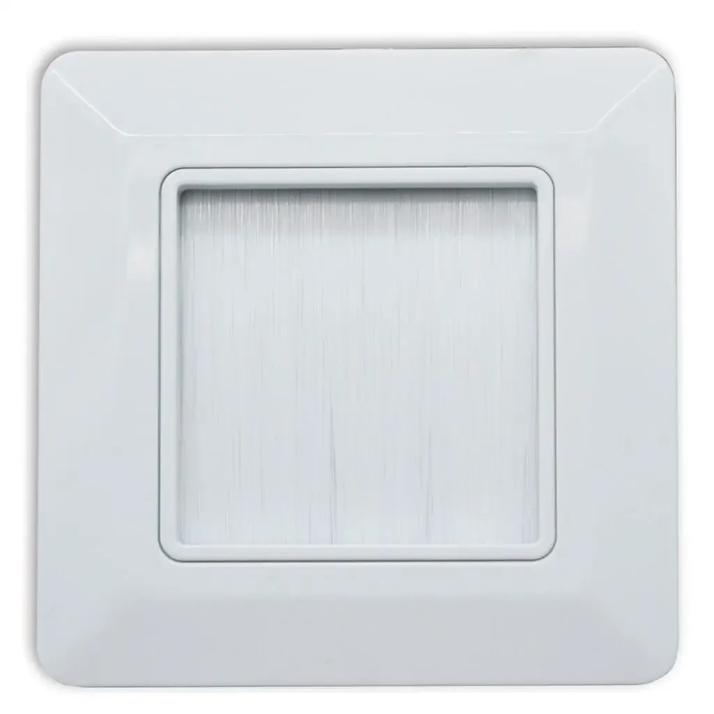VALUE Cable Exit Brush Wall Plate, 86x86mm, 80x80mm