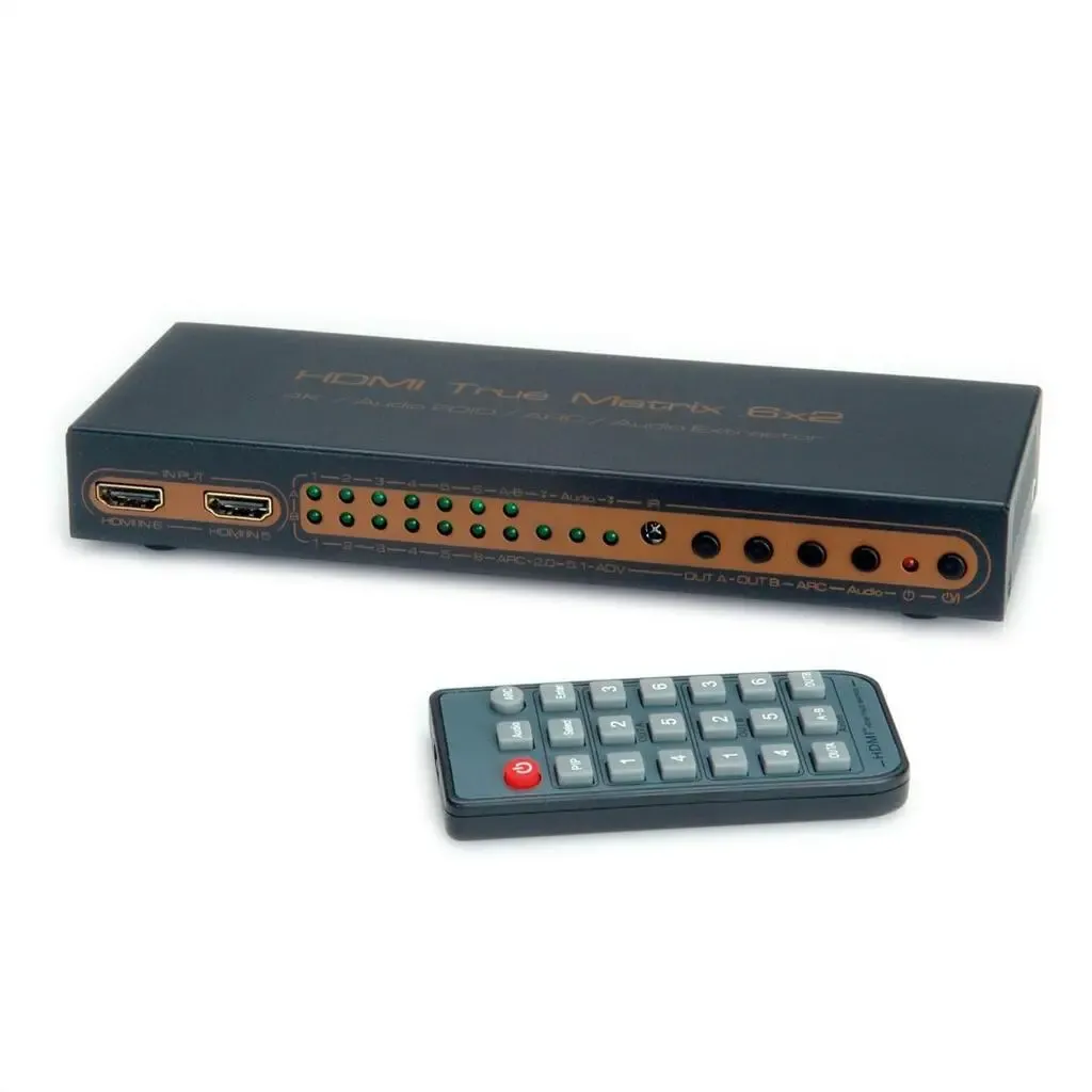 VALUE HDMI 4K Matrix Switch, 6 x 2, with Remote Control