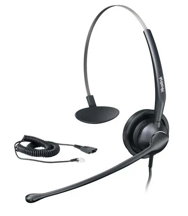 Yealink YHS33 USB Casque filaire 1 écouteur serre-tête, connectique USB et jack 3.5