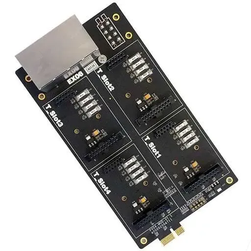 Yeastar EX08 IPBX 4 onboard module slots and 8 interfaces on the panel