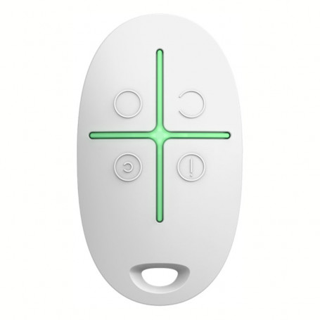 Télécommande porte-clé blanc Ajax SpaceControl pour alarme sans fil Ajax