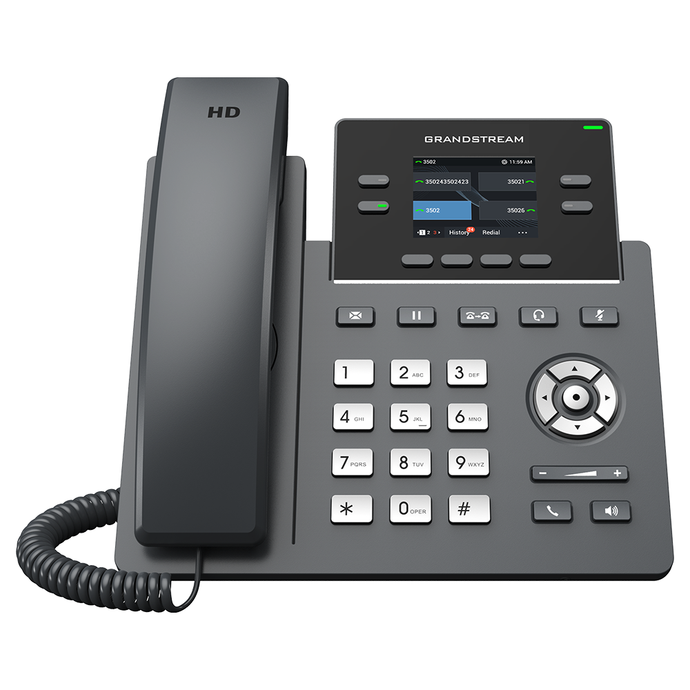 Téléphone IP Grandstream GRP2612 2 comptes SIP PoE entrée de gamme