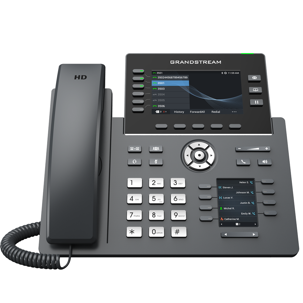 Téléphone IP Grandstream GRP2616 6 comptes SIP écran couleur PoE