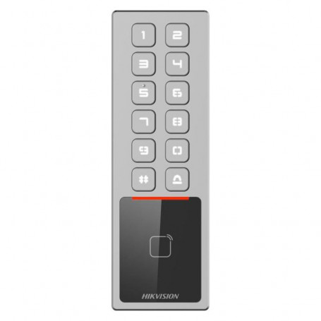Terminal de contrôle d'accès avec clavier et lecteur de badge Hikvision DS-K1T805MX lecteur de cartes M1 intégré