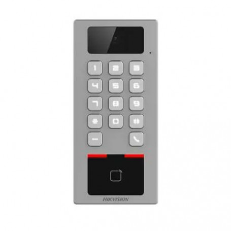 Terminal de contrôle d'accès vidéo extérieur IK09 et IP65 avec lecture de carte Hikvision DS-K1T502DBWX-C