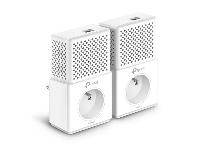 TL-PA7010P-KIT – Pack de 2 CPL AV1000 - 1 port Gigabit avec 1 prise gigogne intégrée
