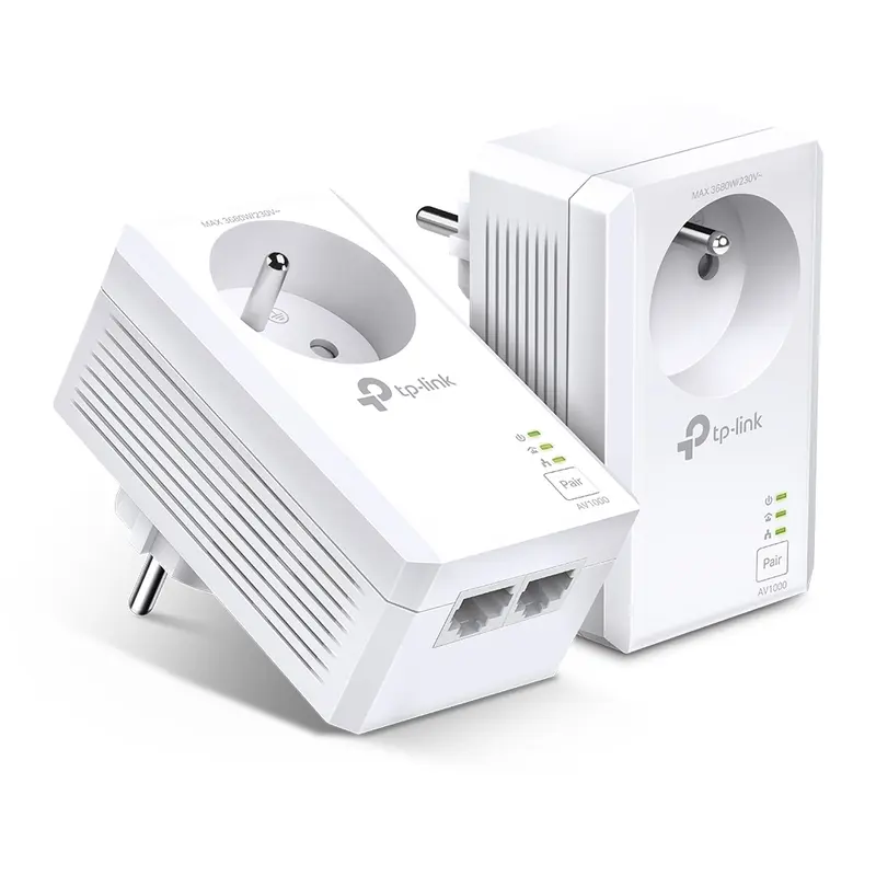 TL-PA7027P-KIT – Kit 2x CPL AV1000 2 ports Gigabit avec prise gigogne