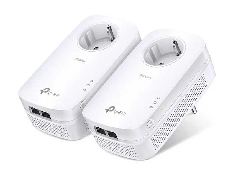 TL-PA9020P-KIT – Kit de 2 CPL AV2000 - 2 ports Ethernet Gigabit avec prise gigogne